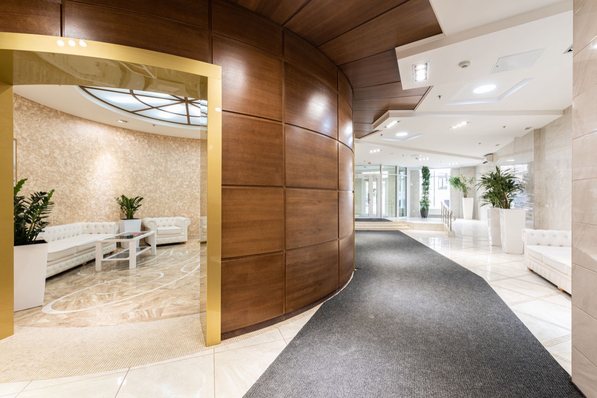 Crown Sydney resort lobby with modern interior and luxury decor