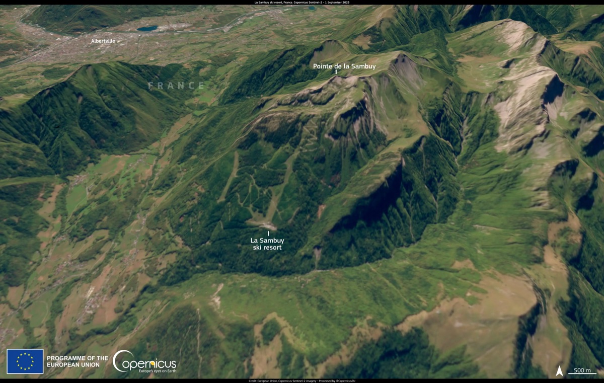 Ski resort in the French Alps