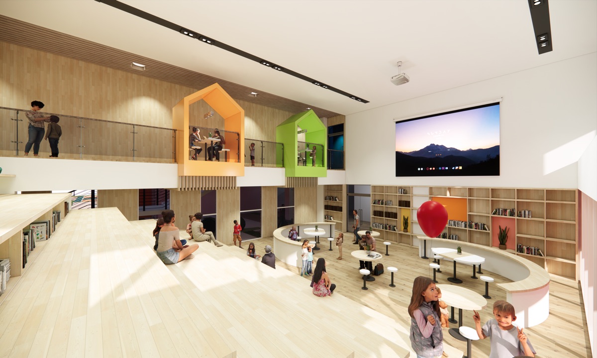 Kids club facility with play areas and staff