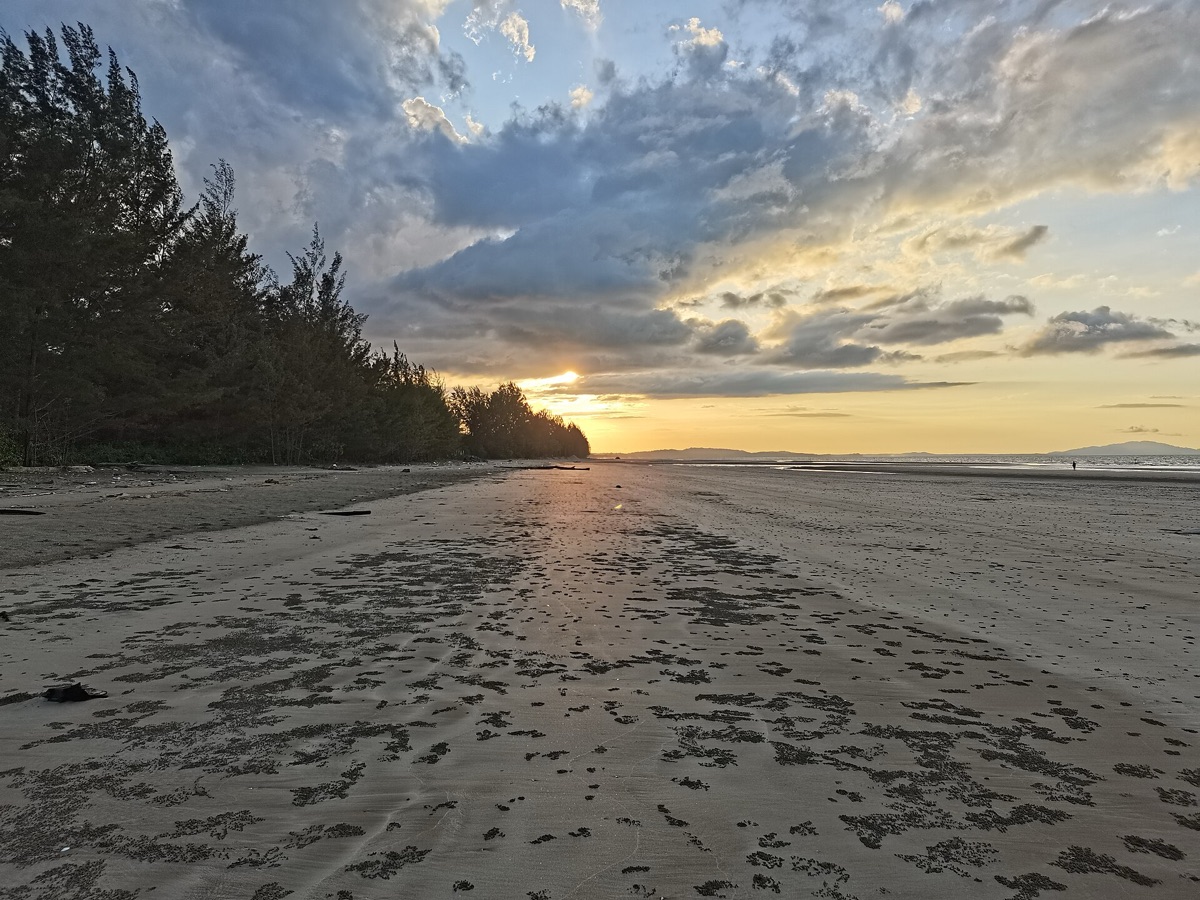 Sunset at resort beach