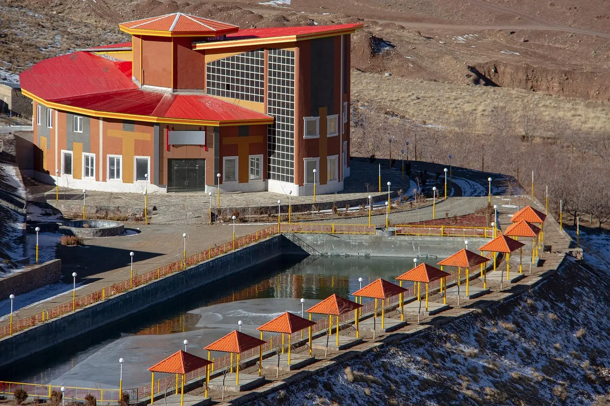 iran, resort, villa, qom province, tourist attraction, pergola, modern architecture, landscape, beautiful place